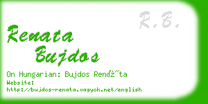 renata bujdos business card